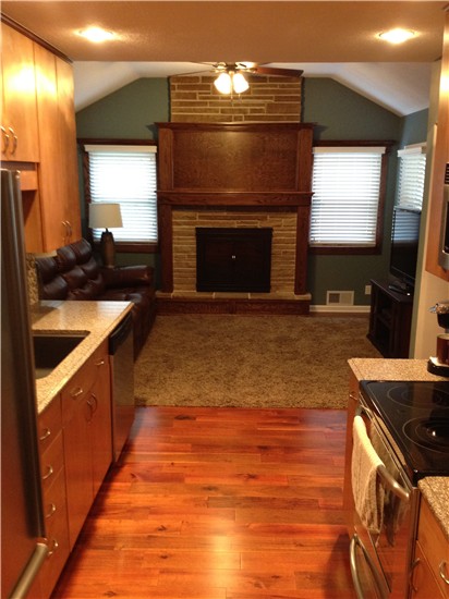Kitchen and family Room